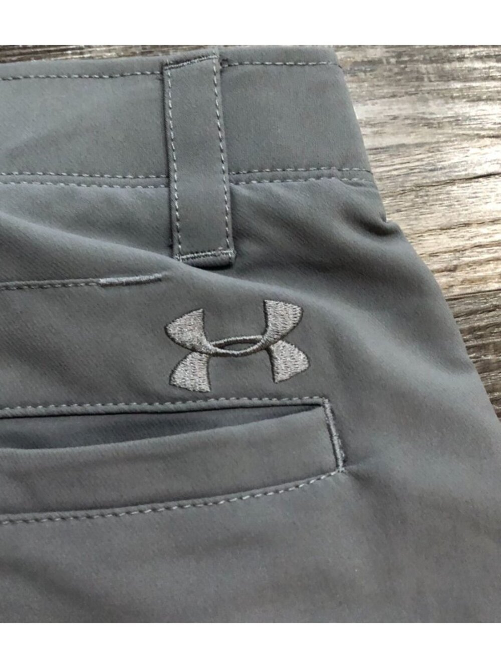 Under Armour Golf Mens 36x32 Gray Flat Front Casual Chino Pants - Picture 3 of 6